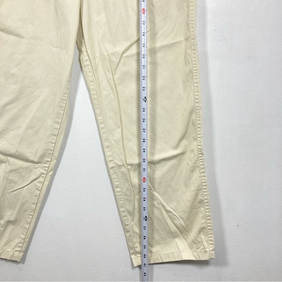 Uniqlo U Cream Beige Flat Front Pockets 100% Cotton Pants Women’s US 10 - Picture 7 of 16